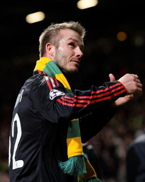 David Beckham AM Milan spet na Old trafford Manchester