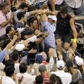 Del Potro se je takole veselil zmage na US Openu. (Foto: EPA)