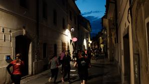 Nočni tek po ulicah Kranja