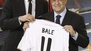 Gareth Bale Florentino Perez Real Madrid Santiago Bernabeu predstavitev