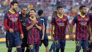 Messi Pique Neymar Alves Barcelona Santos pokal Joan Gamper