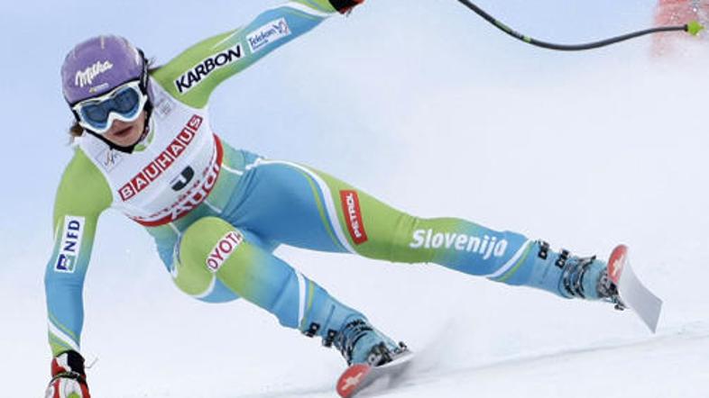 Tina Maze je lovila prvo slovensko kolajno v smukaškem seštevku svetovnega pokal