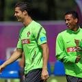 Ronaldo Nani Portugalska Španija Opalenica Poznanj trening Euro 2012