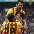 Messi Fabregas Alves Espanyol Barcelona derbi Liga BBVA Španija prvenstvo