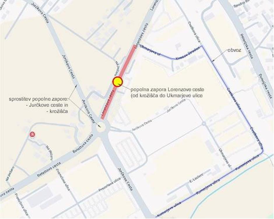 zapora ceste Supernova Rudnik Lorenzova cesta | Avtor: MOL