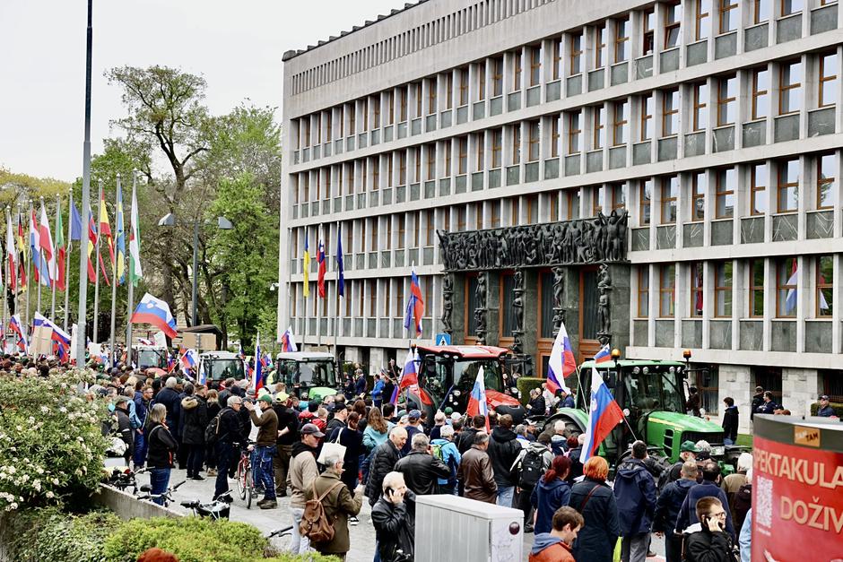 protestni shod kmetov v središču prestolnice | Avtor: Saša Despot