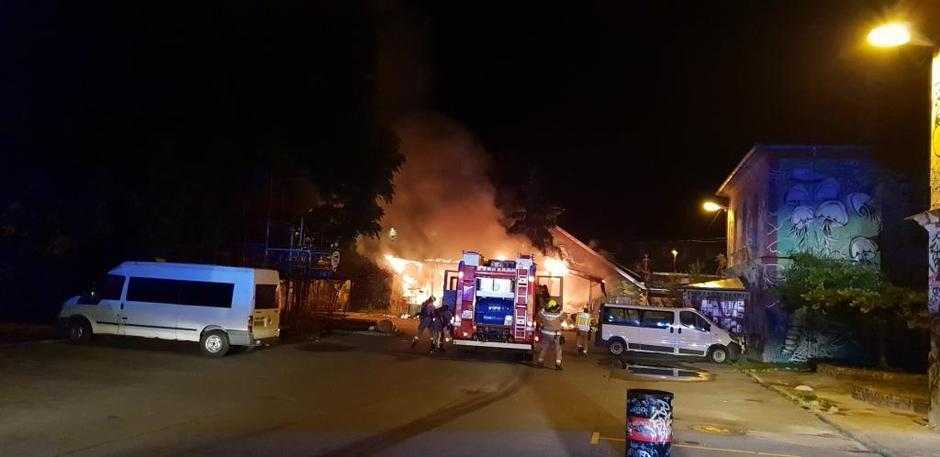 Požar na Metelkovi | Avtor: Gasilska brigada Ljubljana