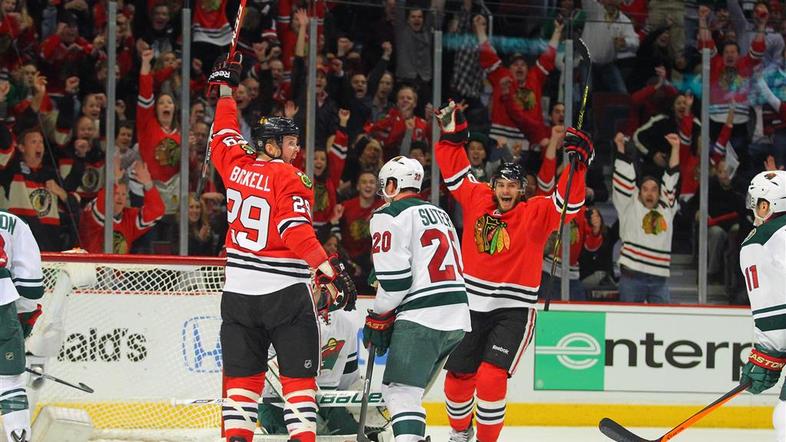 Bickell Saad Chicago Blackhawks Minnesota Wild liga NHL končnica
