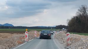 Kranj-Medvode, magistralna cesta, obnova, zastoj