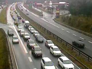 A1/E61/E70, Ljubljana - Koper, počivališče Lom, pogled proti Ljubljani