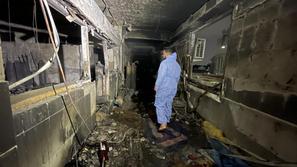 Požar v covid bolnišnici v Bagdadu