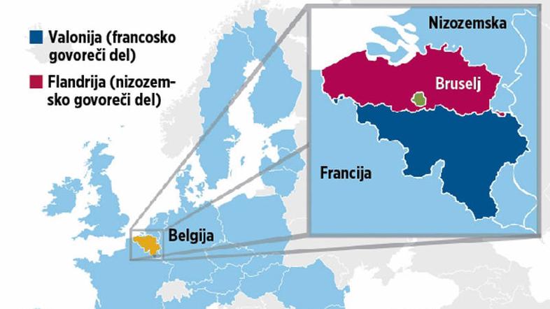 Želje po združitvi Flandrije z Nizozemsko ni. Valonija in Francija sta morda nek