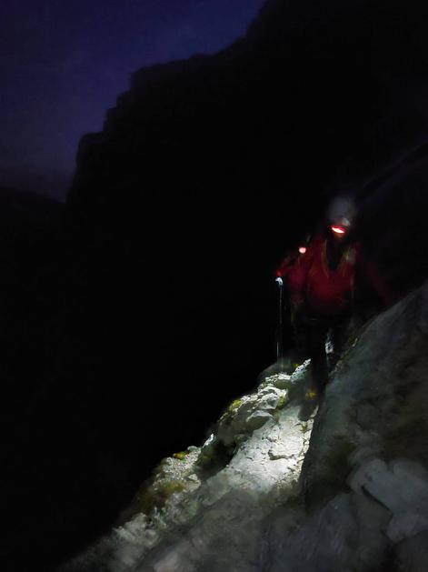 Reševanje planincev s severne Triglavske stene