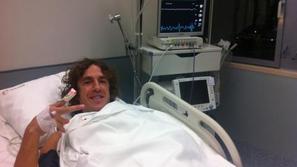 Puyol Benfica Barcelona Liga prvakov bolnišnica bolnica izpah komolca poškodba T