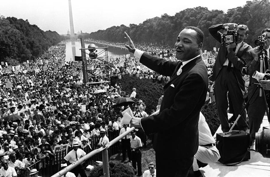 Martin Luther King na zborovanju 28. avgusta 1963, kjer je z Lincolnovega spomen | Avtor: Žurnal24 main