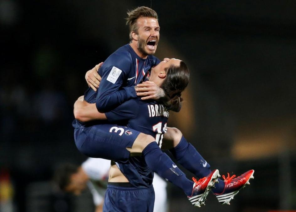 Beckham Ibrahimović Lyon Paris Saint-Germain PSG Ligue 1 Francija liga prvenstvo