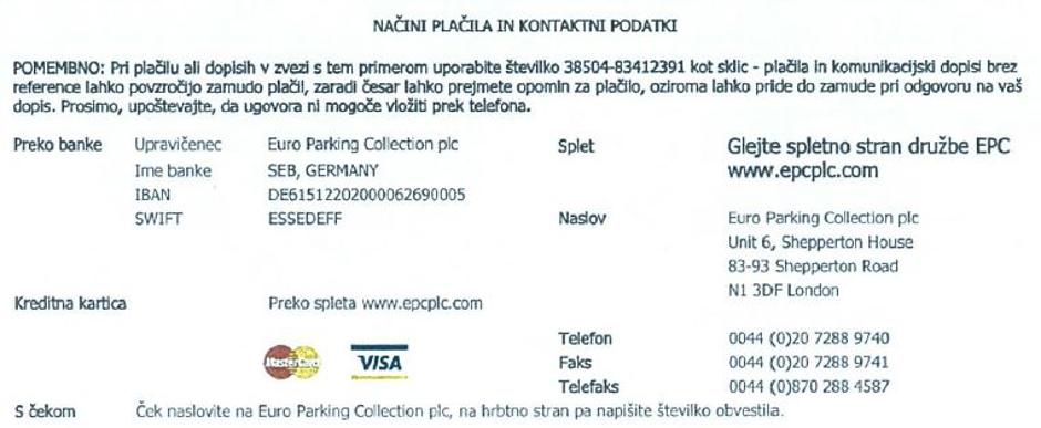 Hrvaška parkirna kazen  | Avtor: bralka