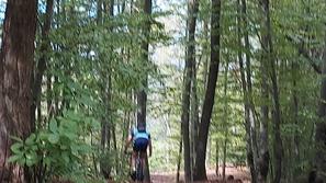 Kolesarjenje v gozdu, kolesar