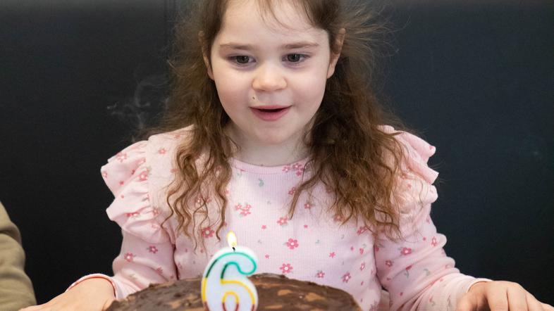 Karolina na svoj šesti rojstni dan