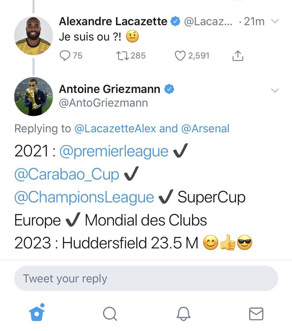 ANtoine Griezmann, Alexandre Lacazette | Avtor: twitter