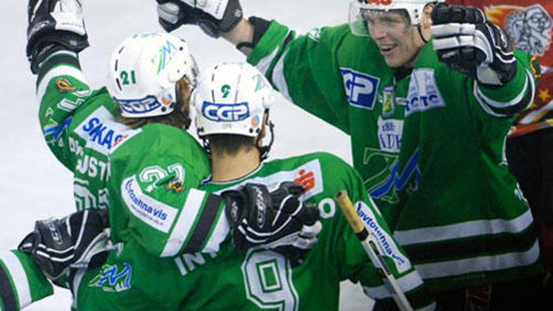 Olimpija je drugič v ligi EBEL premagala Jesenice.