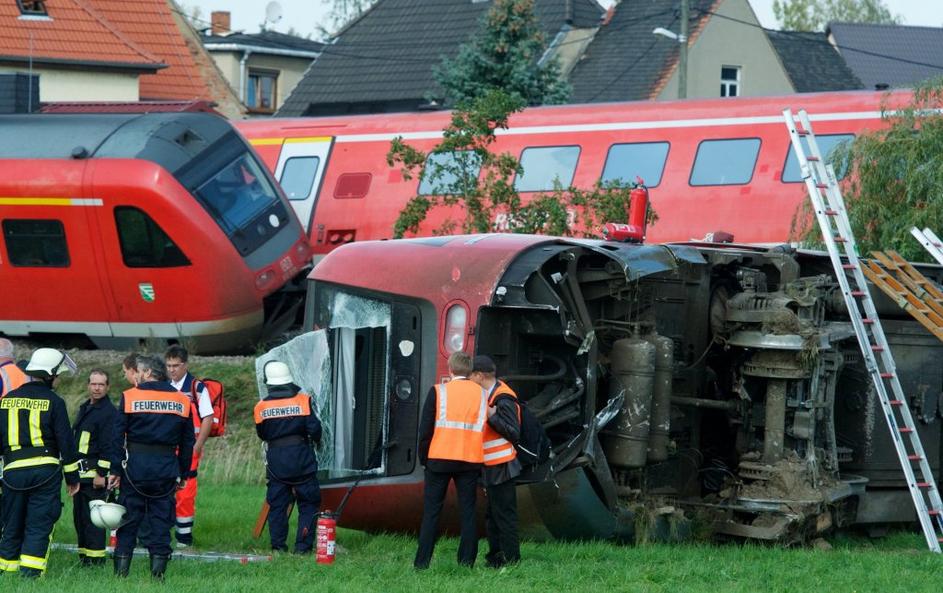 Železniška nesreča v Nemčiji.