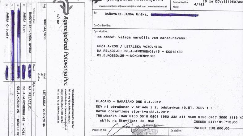 letalska karta, janša