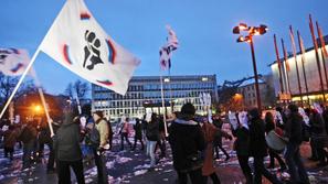 Slovenija 07.02.2013 maske, dvodnevni Protestival z zacetkom na Presernovem trgu