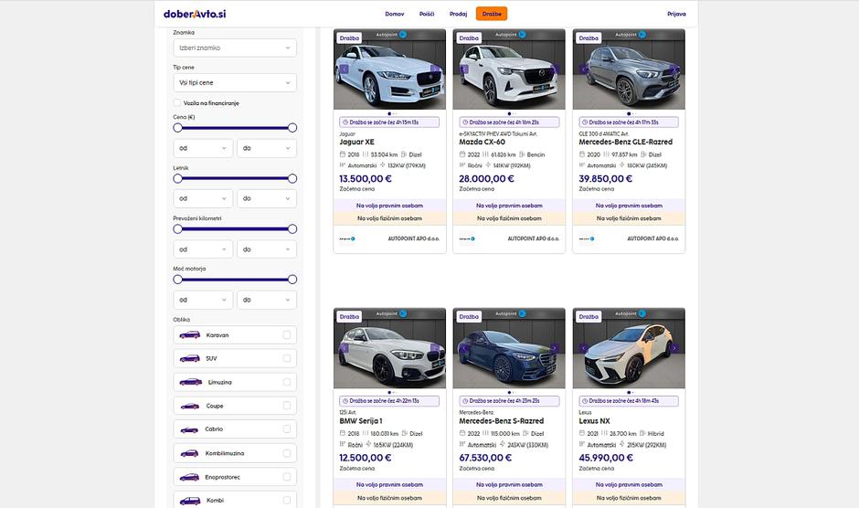 DoberAvto spletna dražba rabljenih vozil | Avtor: Doberavto