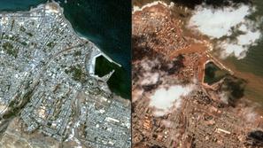 Libija Derna poplave satelit