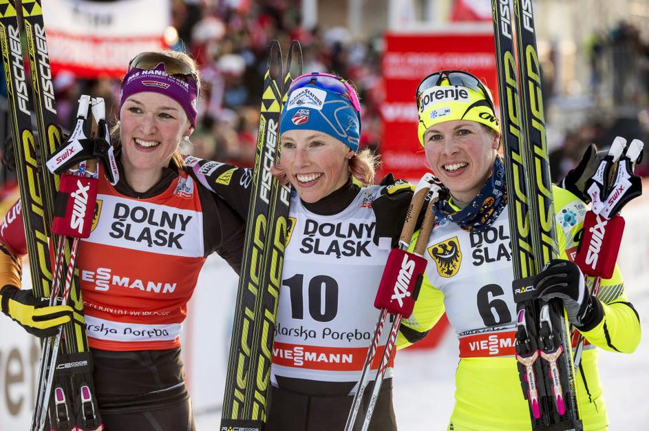 Denise Herrmann Kikkan Randall Vesna Fabjan sprint smučarski teki Szklarska Pore