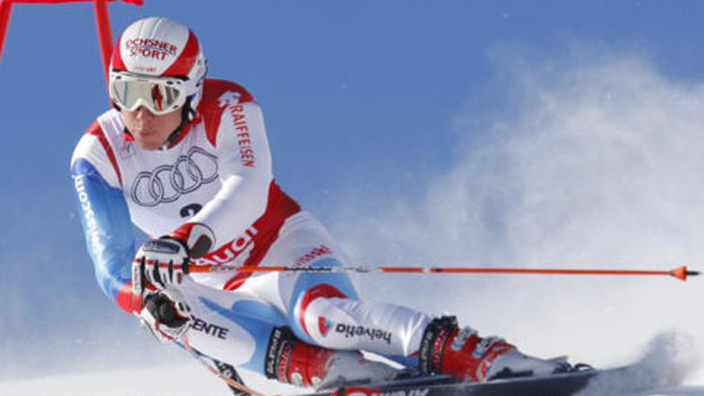 Carlo Janka je z dvema sijajnima vožnjama postal svetovni prvak v veleslalomu.