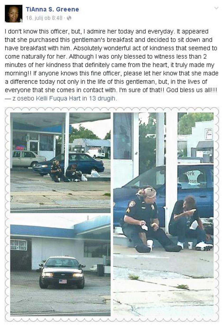 Objava na Facebooku TiAnna Greene | Avtor: Facebook