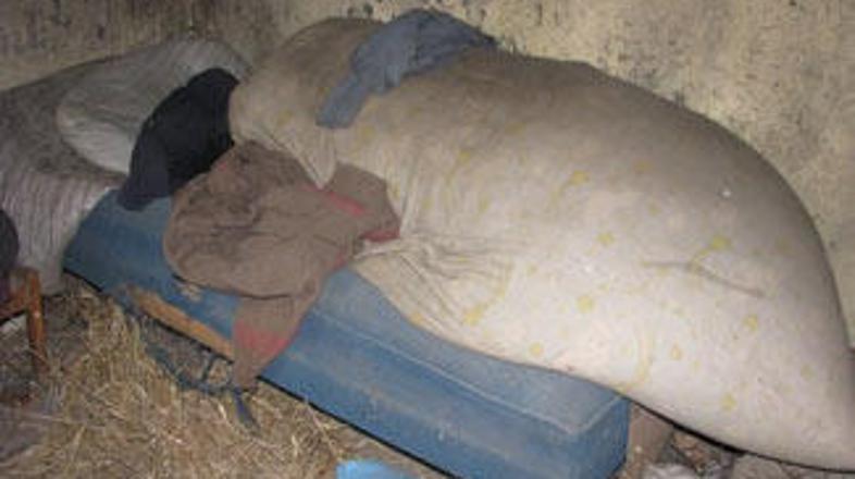 Tu je Elżbieta morala spati zadnja tri leta.