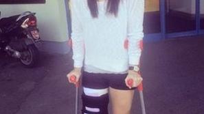 Anna Fenninger zapušča bolnico po poškodbi kolena