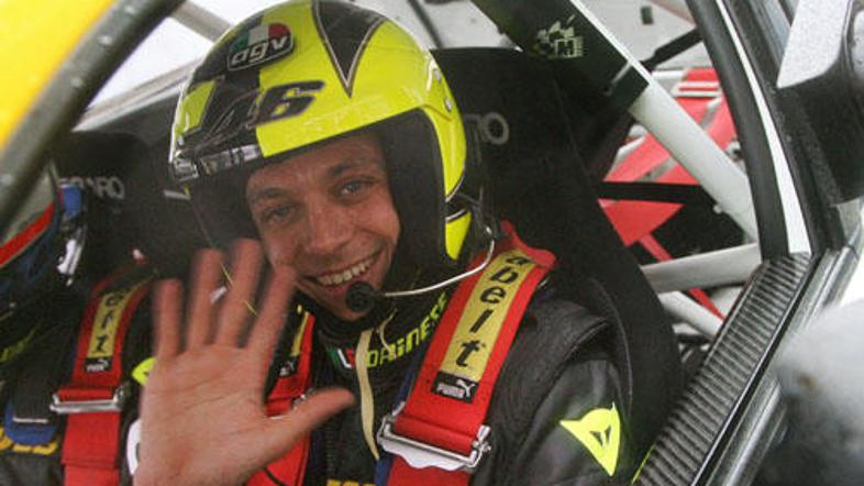Valentino Rossi se dobro počuti v dirkalniku WRC.