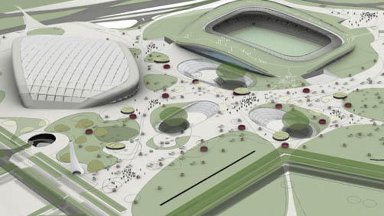 Tako naj bi izgledal športni center v Stožicah. (Foto: zurnal24)