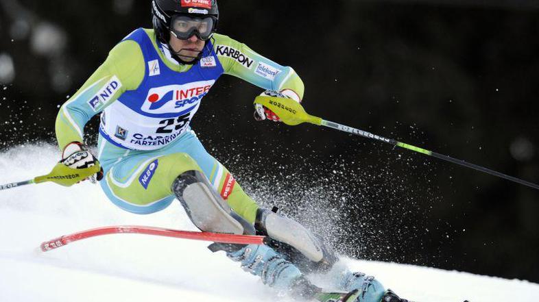 Mitja Valenčič je z zmago na slalomu FIS potrdil odlično pripravljenost. (Foto: 