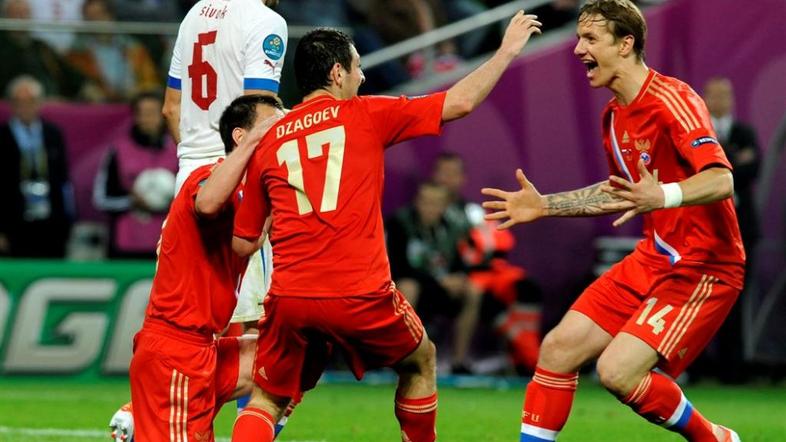 Pavljučenko Dzagoev Rusija Češka Euro 2012 Vroclav