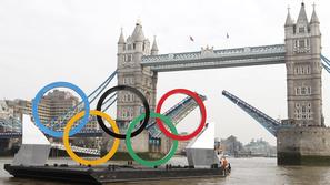 olimpijski krogi London Temza
