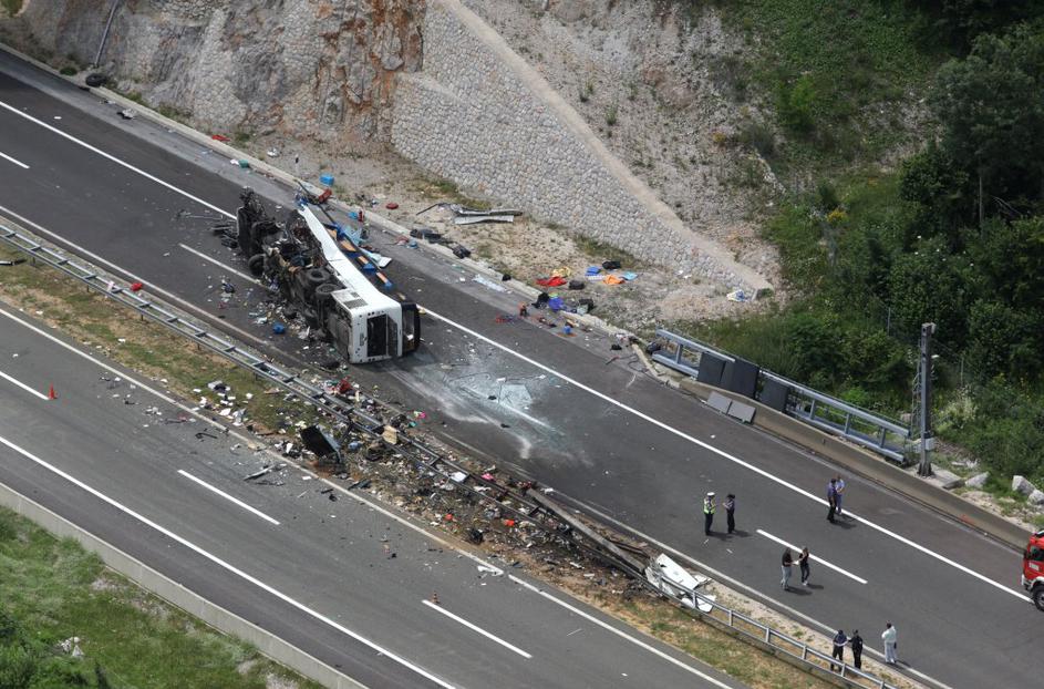 Nesreča češkega avtobusa na Hrvaškem.