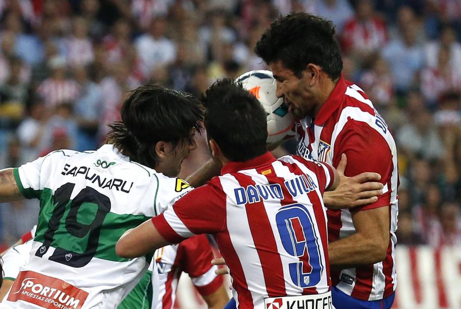 Diego Costa Saounaru David Villa Atletico Elche La Liga