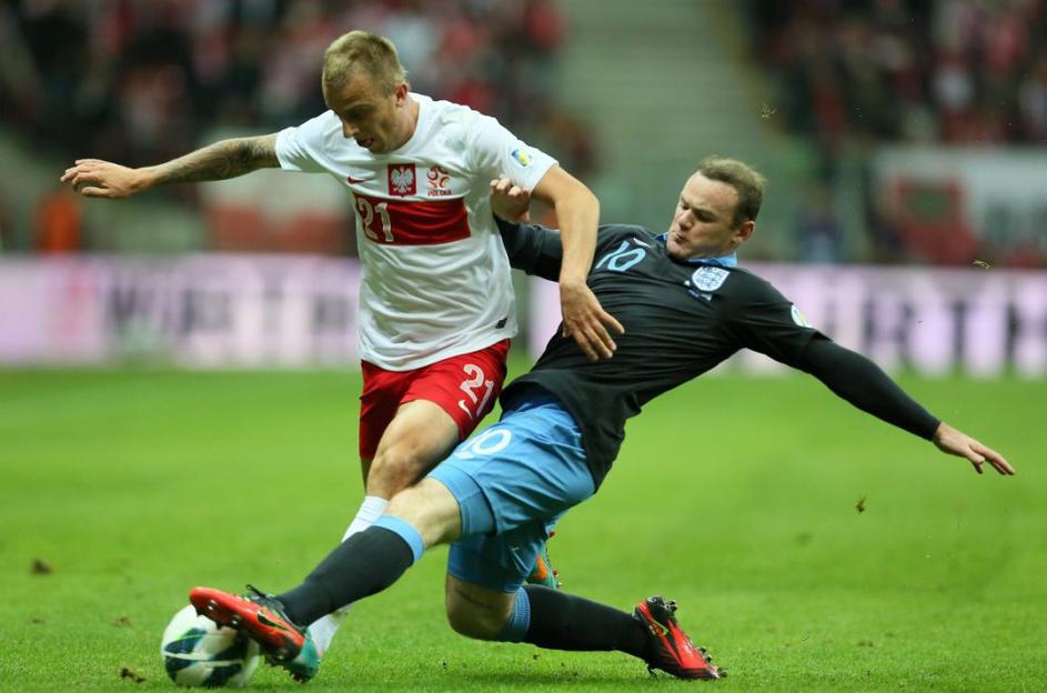 Rooney Grosicki Poljska Anglija kvalifikacije SP 2014 Varšava