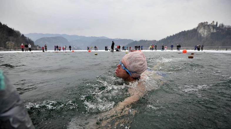 Ledeno plavanje na Bledu 