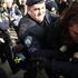 posredovanje policije na protestih proti EU v Zagrebu