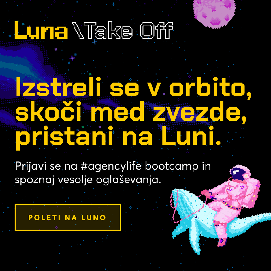 Luna/TAKE OFF, bootcamp, banner | Avtor: Agencija Luna\TBWA