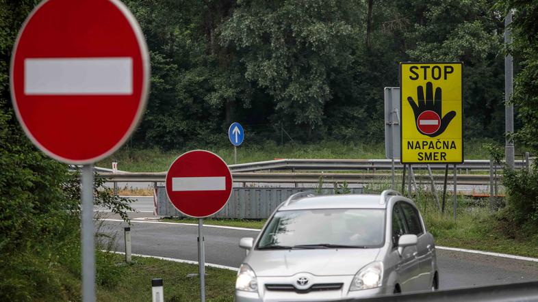 DARS napačna smer avtocesta