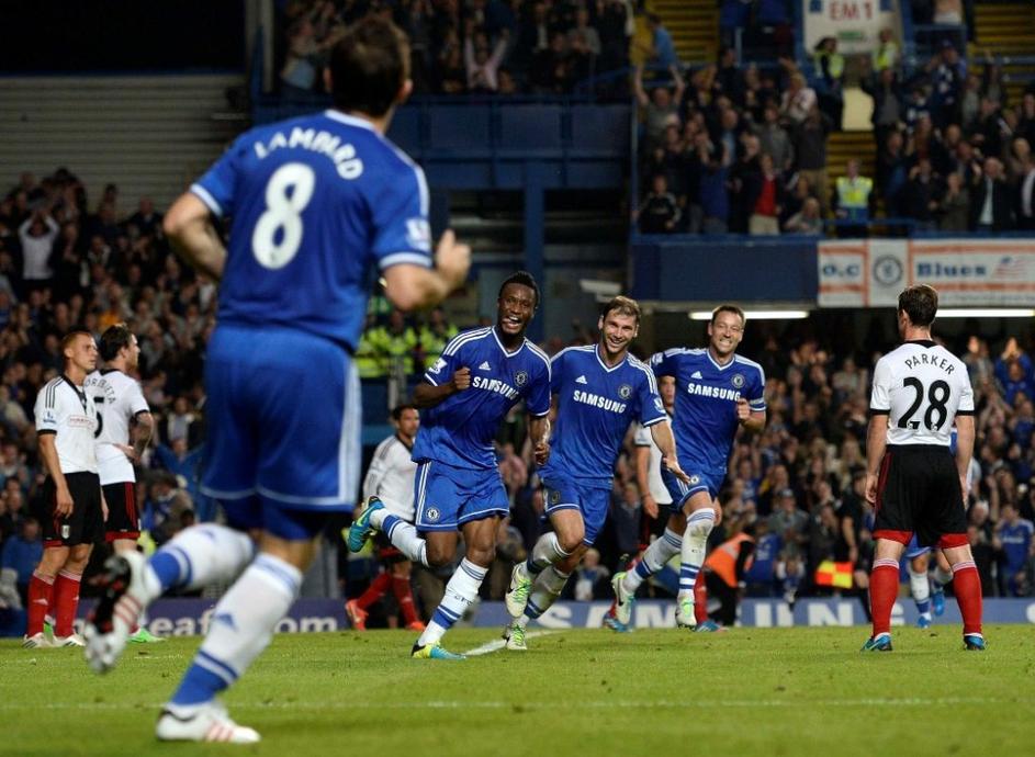 Obi Mikel Lampard Chelsea Fulham Premier League Anglija liga prvenstvo