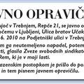 Opravičilo je bilo objavljeno na 16. strani v  7. številki Delavske enotnosti, g