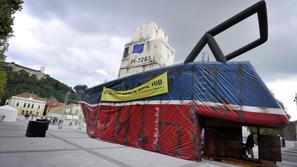 Okoljevarstvena akcija na Kongresnem trgu.